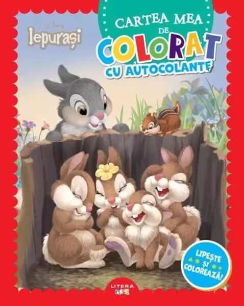 Disney Iepurași. Cartea mea de colorat cu autocolante – Paperback – Disney – Litera mică