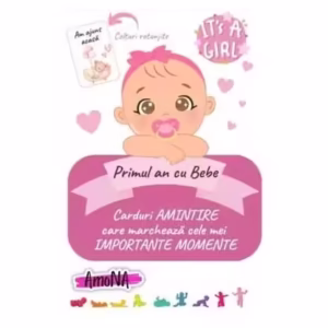 Cartonașe Primul an cu Bebe - Fetiță - Paperback - AmoNA
