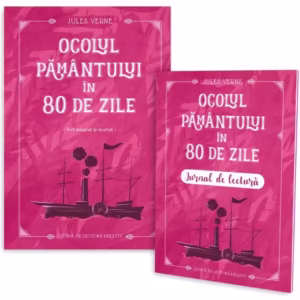 Ocolul Pământului în 80 de zile + jurnal de lectură - Paperback brosat - Kreativ