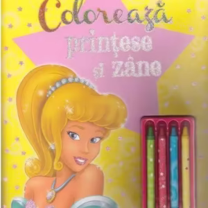 Colorează prințese și zâne (+4 creioane) - Paperback brosat - *** - Girasol