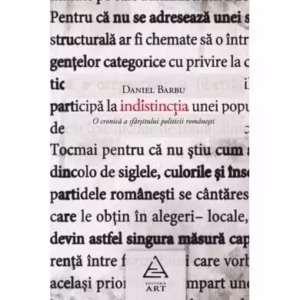 Indistincţia - Paperback - Daniel Barbu - Art