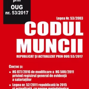 Codul Muncii 2017 - Paperback brosat - *** - Meteor Press