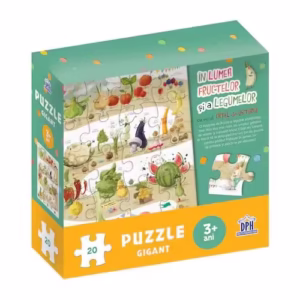 In lumea fructelor si a legumelor cu micul catel de usturoi – Puzzle gigant