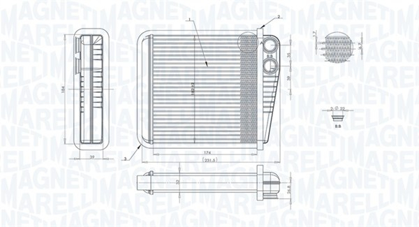 Schimbator caldura incalzire habitaclu potrivit VW GOLF PLUS V 1.4-2.0D 01.05-12.13