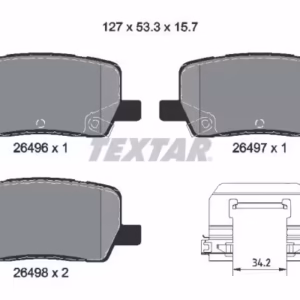 Set placute frana, potrivit TESLA MODEL S, MODEL X Electric 09.12-